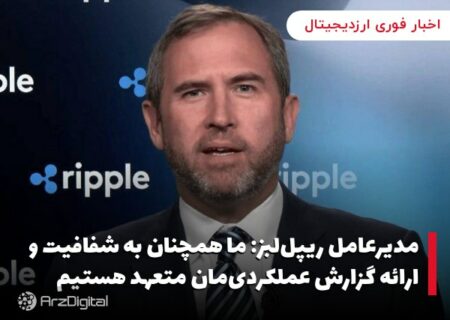 مدیرعامل ریپل‌لبز: ما همچنان به شفافیت و ارائه گزارش عملکردی‌مان متعهد هستیم