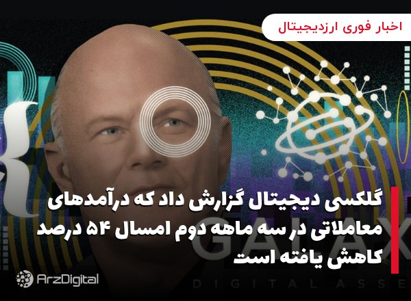 گلکسی دیجیتال گزارش داد که درآمدهای معاملاتی در سه ماهه دوم امسال ۵۴ درصد کاهش یافته است