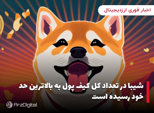 شیبا در تعداد کل کیف پول به بالاترین حد خود رسیده است