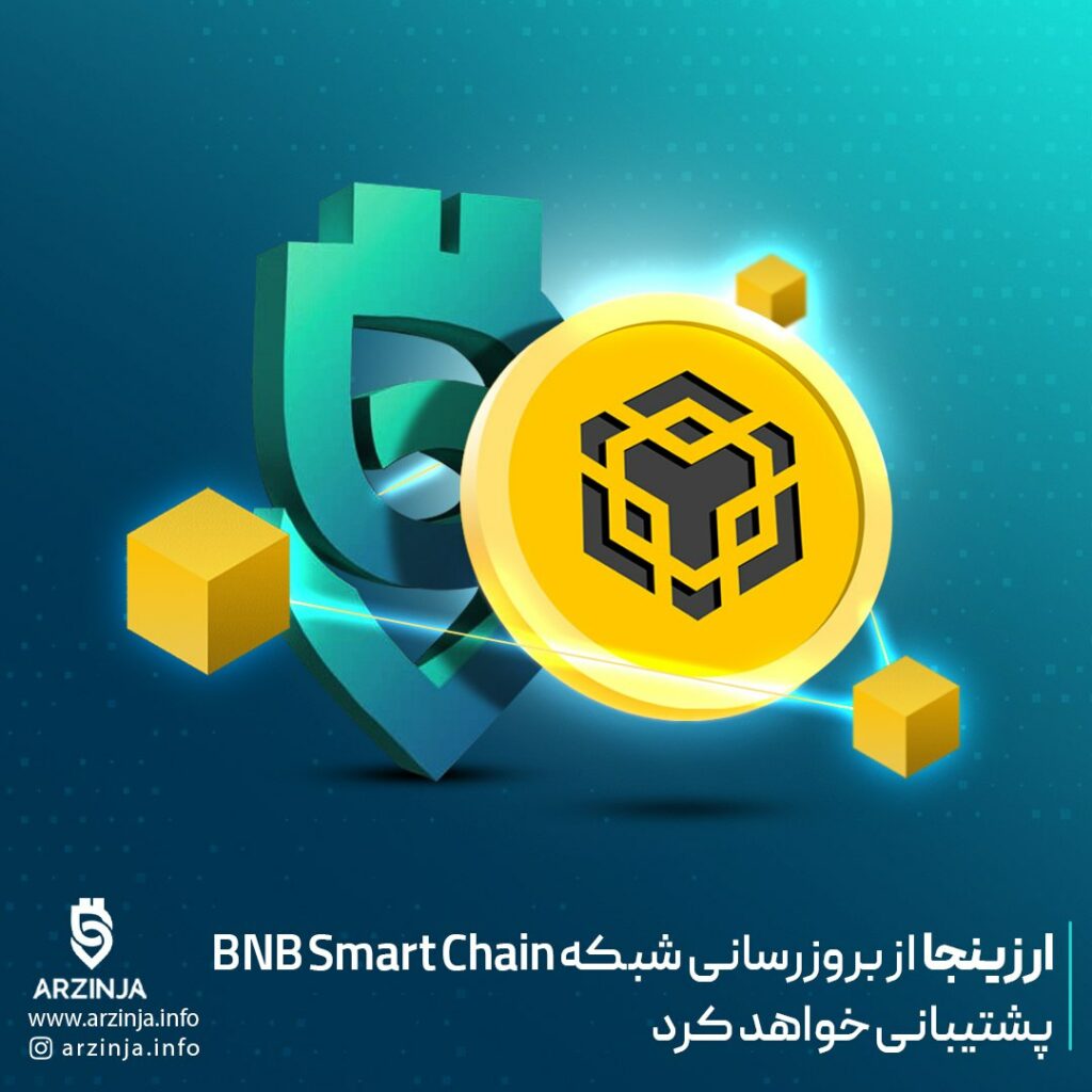‼اطلاعیه ؛ ارزینجا از بروزرسانی شبکه BNB Smart Chain پشتیبانی می‌کند