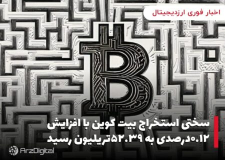 سختی استخراج بیت کوین با افزایش ۰.۱۲درصدی به ۵۲.۳۹تریلیون رسید