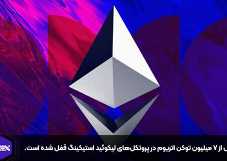 بیش از ۷ میلیون توکن اتریوم در پروتکل‌های لیکوئید استیکینگ قفل شده است.