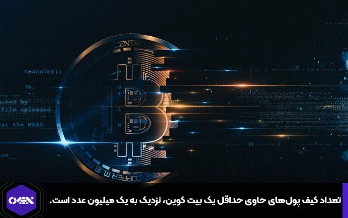 تعداد کیف پول‌های حاوی حداقل یک بیت کوین، نزدیک به یک میلیون عدد است.