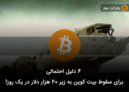 ۶ دلیل احتمالی برای سقوط بیت کوین به زیر ۲۰ هزار دلار در یک روز!