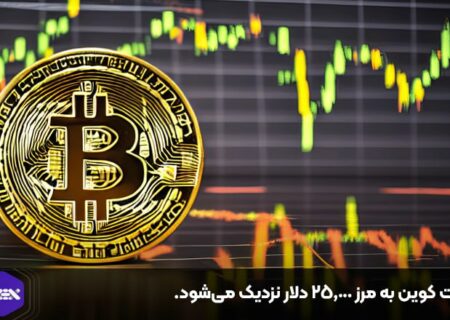 بیت کوین به مرز ۲۵,۰۰۰ دلار نزدیک می‌شود.