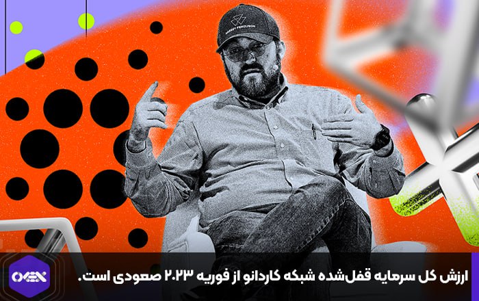 ارزش کل سرمایه قفل‌شده شبکه کاردانو از فوریه ۲۰۲۳ صعودی است.