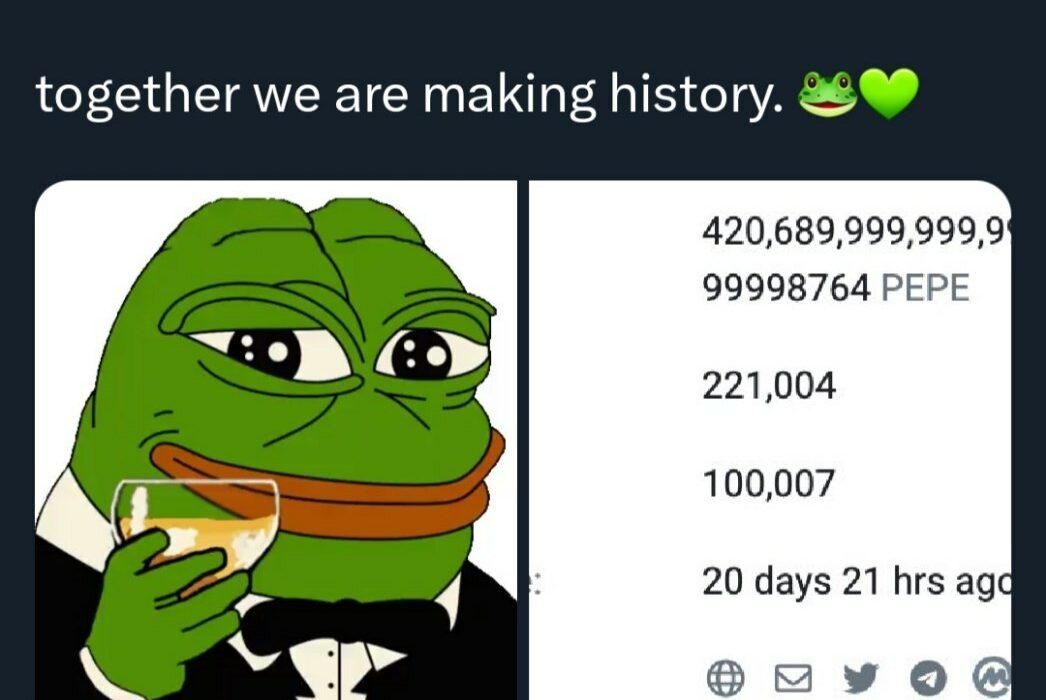 تعداد هولدر های ارز دیجیتال PePe از ۱۰۰ هزار فراتر رفت