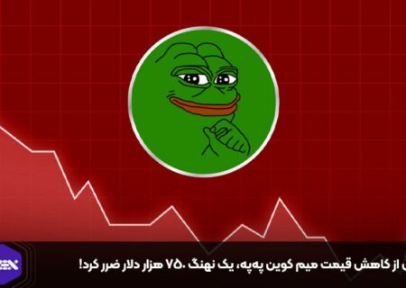 پس از کاهش قیمت میم کوین په‌په، یک نهنگ ۷۵۰ هزار دلار ضرر کرد!