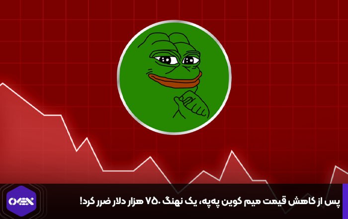 پس از کاهش قیمت میم کوین په‌په، یک نهنگ ۷۵۰ هزار دلار ضرر کرد!