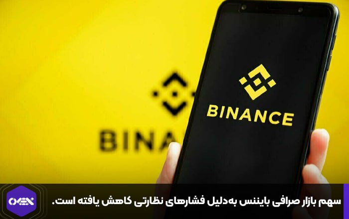 سهم بازار صرافی بایننس به‌دلیل فشارهای نظارتی کاهش یافته است.
