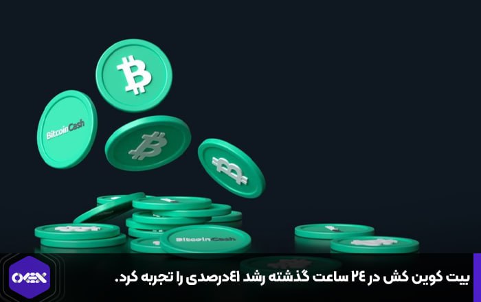 بیت کوین کش در ۲۴ ساعت گذشته رشد ۴۱درصدی را تجربه کرد.