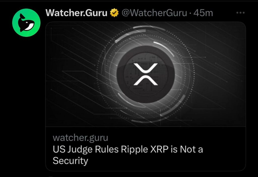 ریپل دیگر یک سکیوریتی توکن بهادار نیست !