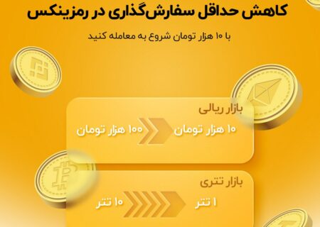 حداقل سفارش در رمزینکس کاهش یافت