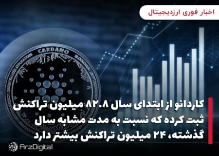 رشد فوق‌العاده کاردانو از ابتدای سال ۸۲.۸ میلیون تراکنش تاکنون
