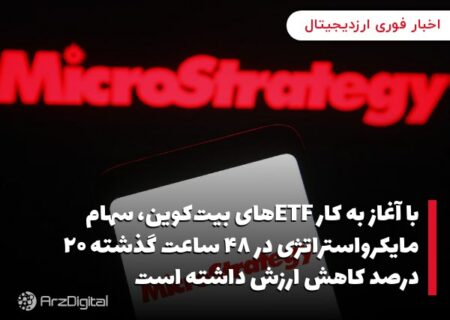 با آغاز به کار ETFهای بیت‌کوین، سهام مایکرواستراتژی در ۴۸ ساعت گذشته ۲۰ درصد کاهش ارزش داشته است
