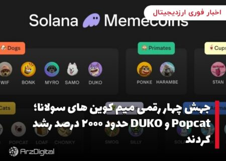 جهش چهار رقمی میم کوین‌ های سولانا؛ Popcat و DUKO حدود ۲۰۰۰ درصد رشد کردند