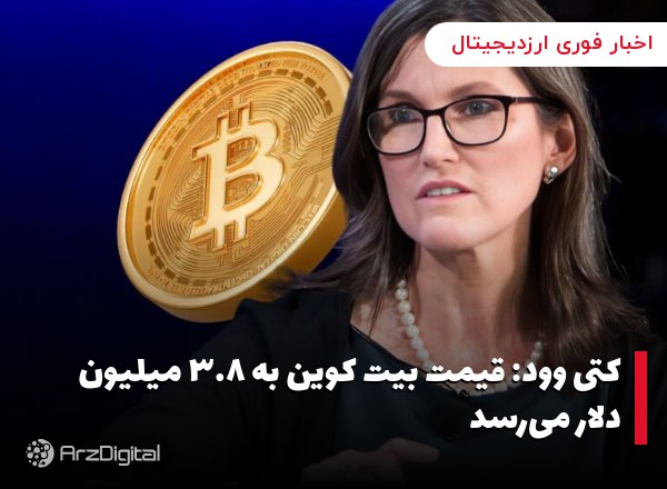 کتی وود: قیمت بیت کوین به ۳.۸ میلیون دلار می‌رسد