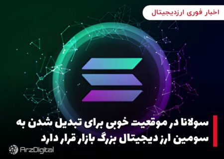 سولانا در موقعیت خوبی برای تبدیل شدن به سومین ارز دیجیتال بزرگ بازار قرار دارد