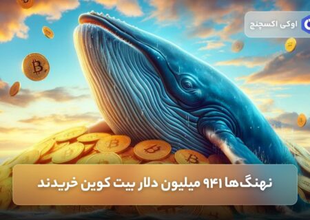 نهنگ‌ها ۹۴۱ میلیون دلار بیت کوین خریدند.