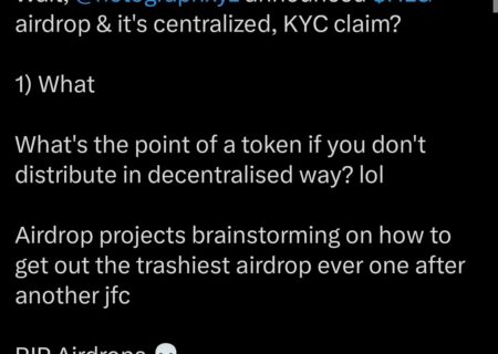 صدای همه‌ی سرگندی‌ها: از KYC تا ایردراپ، تیم پروژه در حالی که دست به پرتاب می‌زند، به چپ و راست موانعی برمیدارد