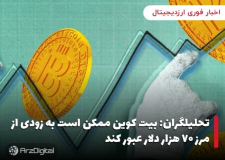 تحلیلگران: بیت کوین ممکن است به زودی از مرز ۷۰ هزار دلار عبور کند