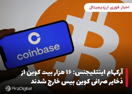 آرکهام اینتلیجنس: ۱۶ هزار بیت کوین از ذخایر صرافی کوین بیس خارج شدند