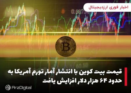 قیمت بیت کوین با انتشار آمار تورم آمریکا به حدود ۶۴ هزار دلار افزایش یافت