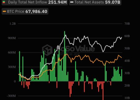 ETF بیت کوین به رکورد ۱٫۰۶ میلیارد دلاری ۲ ماهه رسید