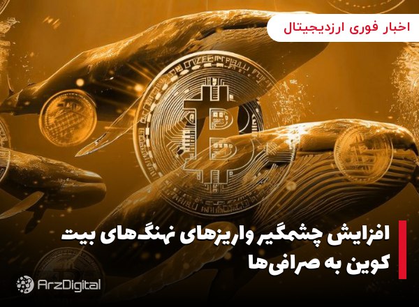 افزایش چشمگیر واریزهای نهنگ‌های بیت کوین به صرافی‌ها