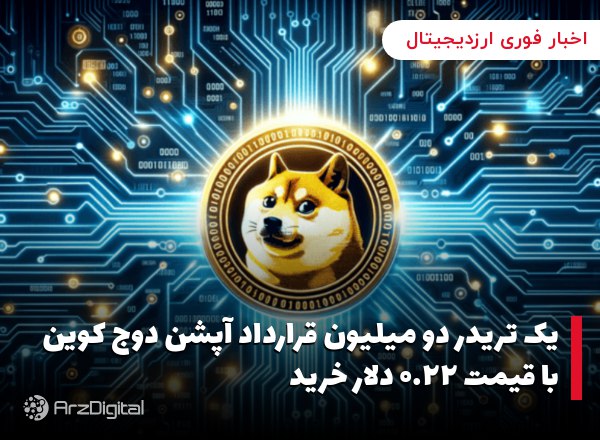 یک تریدر دو میلیون قرارداد آپشن دوج کوین با قیمت ۰.۲۲ دلار خرید