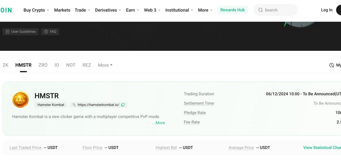 توکن همستر در بازار پیش از عرضه صرافی کوکوین