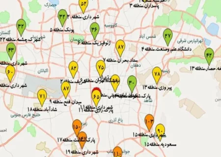 در این مناطق تهران هوای پاک تنفس کنید | تنفس در ۱۲ منطقه خطرناک است
