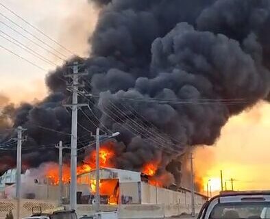 آتش‌سوزیِ شهرک صنعتی یزد مهار شد