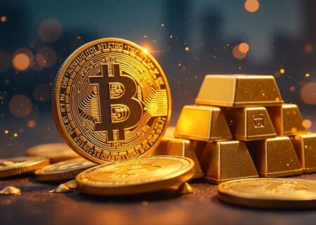 بهترین عملکرد طلا در برابر بیت کوین در سال ۲۰۲۵ رقم خورد