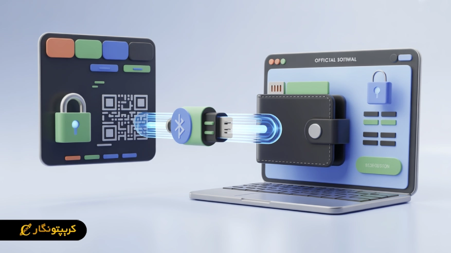 تامین امنیت کیف پول سخت افزاری چگونه است؟ اتصال کیف پول سخت افزاری به نرم افزار