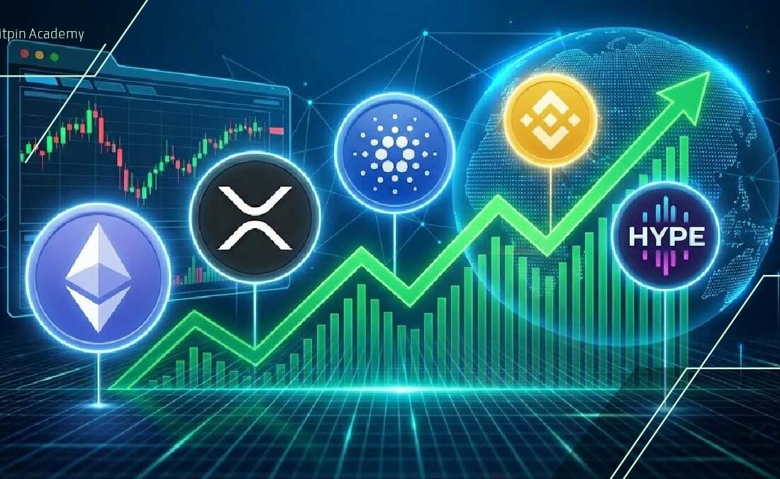 تحلیل ۵ آلت کوین برتر بازار: اتریوم، ریپل، کاردانو، بایننس و هایپ